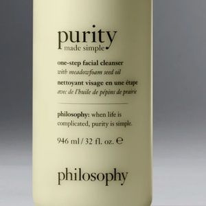 PHILOSOPHY Purity Made Simple Facial Cleanser w/ Pump Supersize 32 fl oz